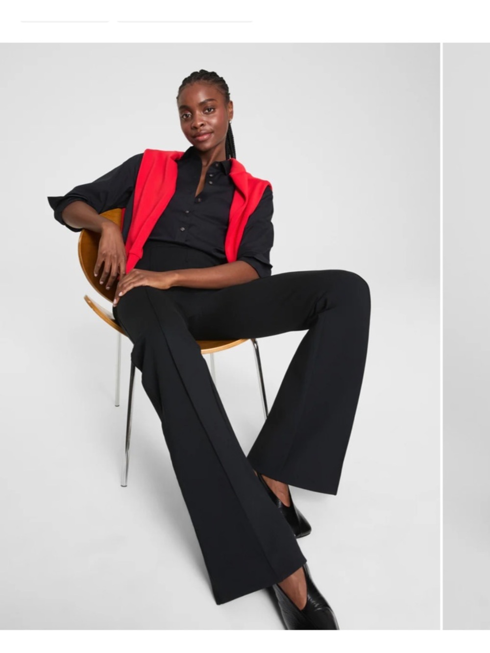 NWT SPANX Ponte High Rise Flare Classic Black Pants L